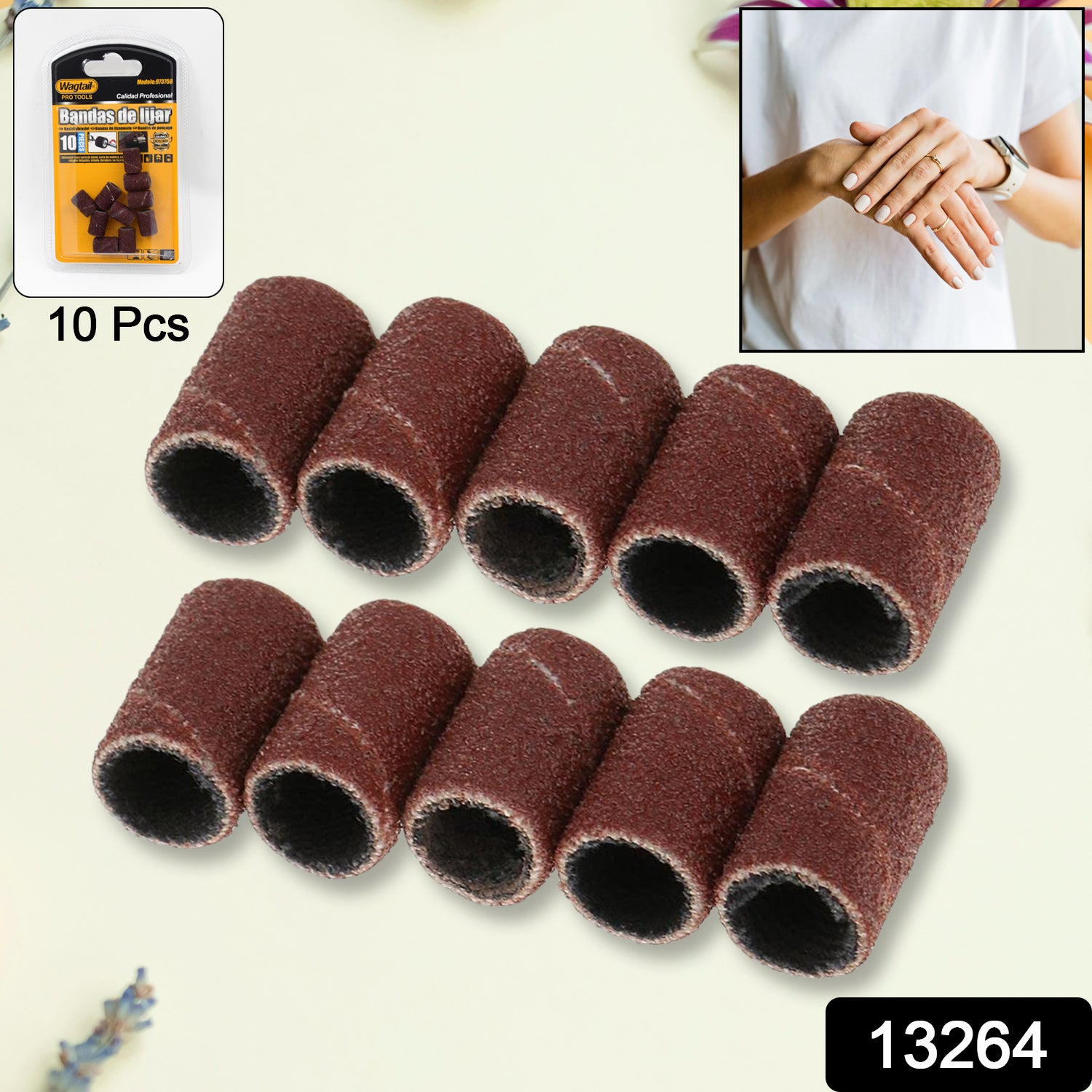 Nail Drill Sanding Band Machine Replacement Bits Pedicure Tool (10 Pcs Set) Nail Drill Sanding Band Machine Replacement Bits Pedicure Tool (10 Pcs Set)